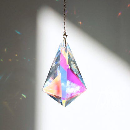 NEBULA | Handmade suncatcher with large glass crystal
