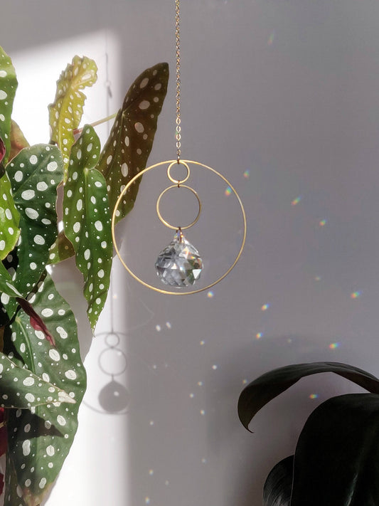 GEO | Handmade suncatcher with glass crystal