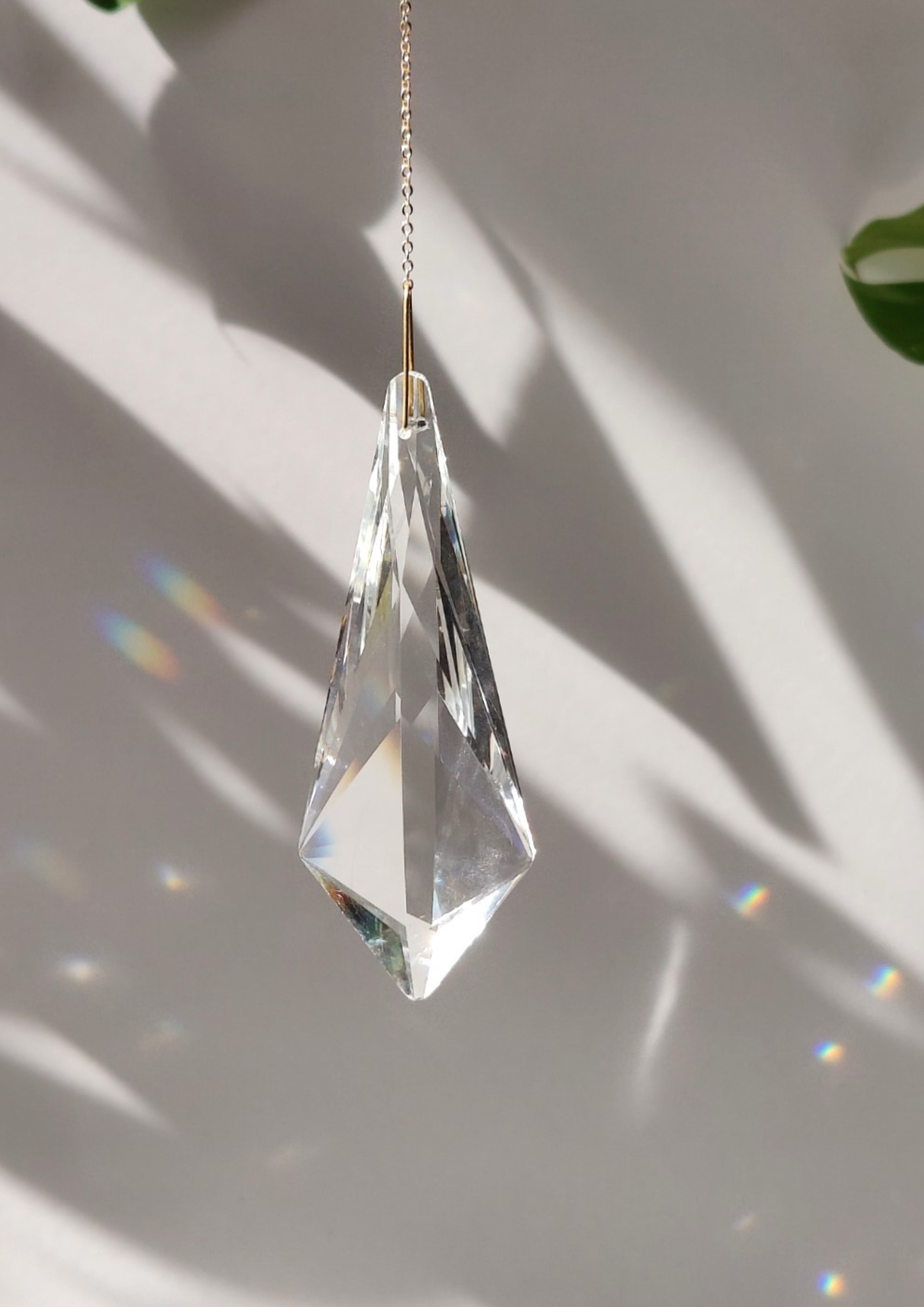 CRYSTAL | Handmade suncatcher with large glass crystal