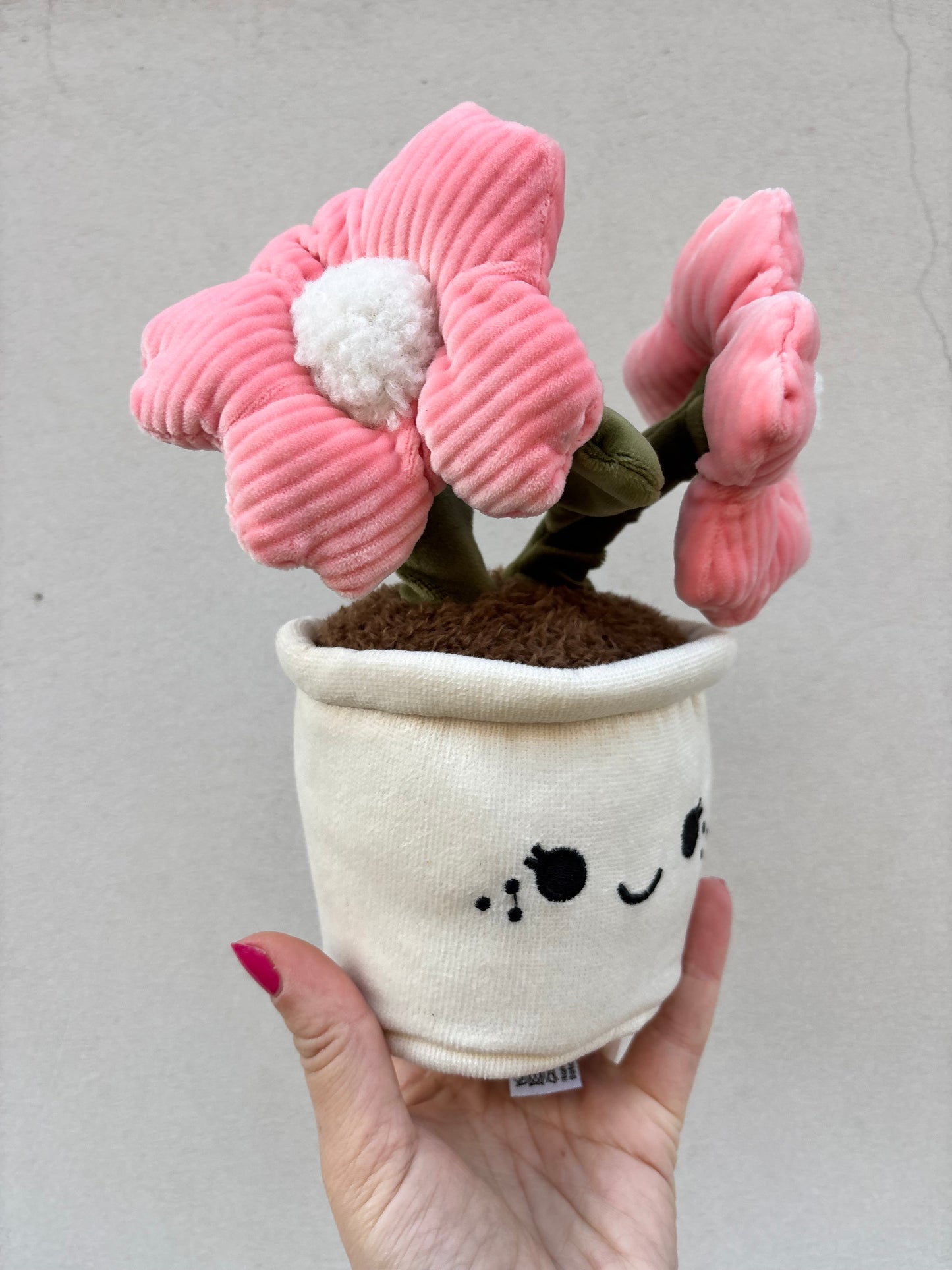 BLUMI ROSA| Blumen Plüschpflanze