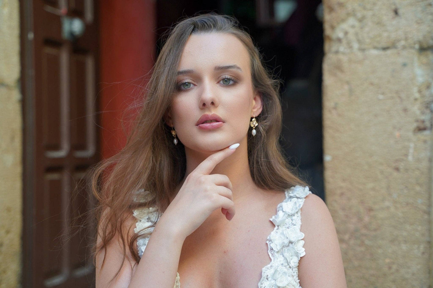 DAISY | Boucles d'oreilles en or 18 carats avec perles d'eau douce