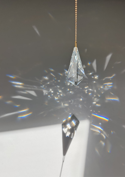 CRYSTAL | Handmade suncatcher with large glass crystal