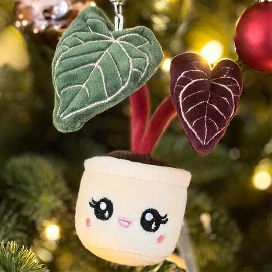 ANTHURIUM RED CRYSTALLINUM | Porte-clés plante en tissu