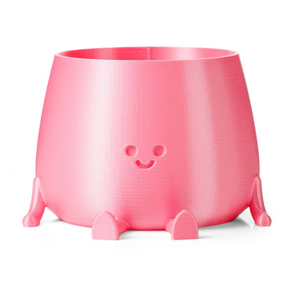 HAPPY POT SILK PINK | 3D-printed flowerpot