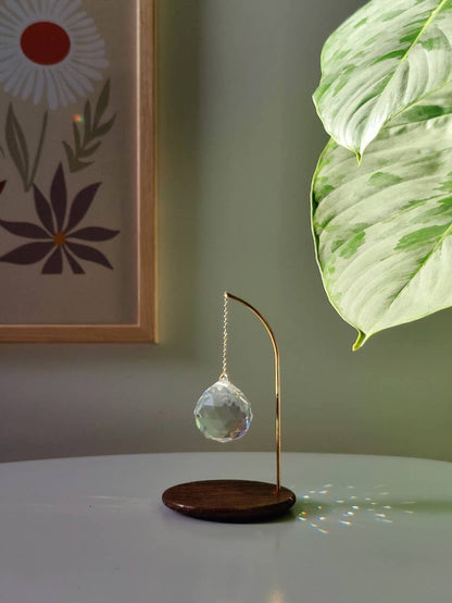 PENDULUM | Handmade Feng Shui suncatcher with glass crystal, standing