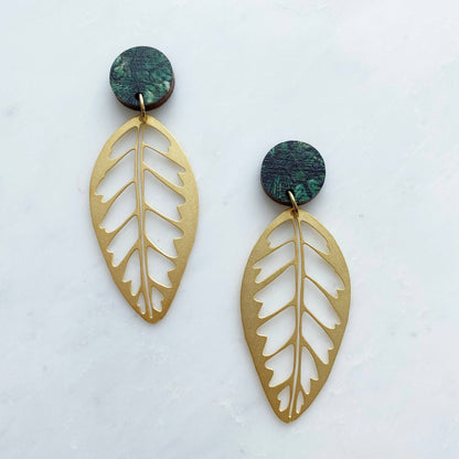 CALATHEA ZEBRINA OHRRINGE | GOLD
