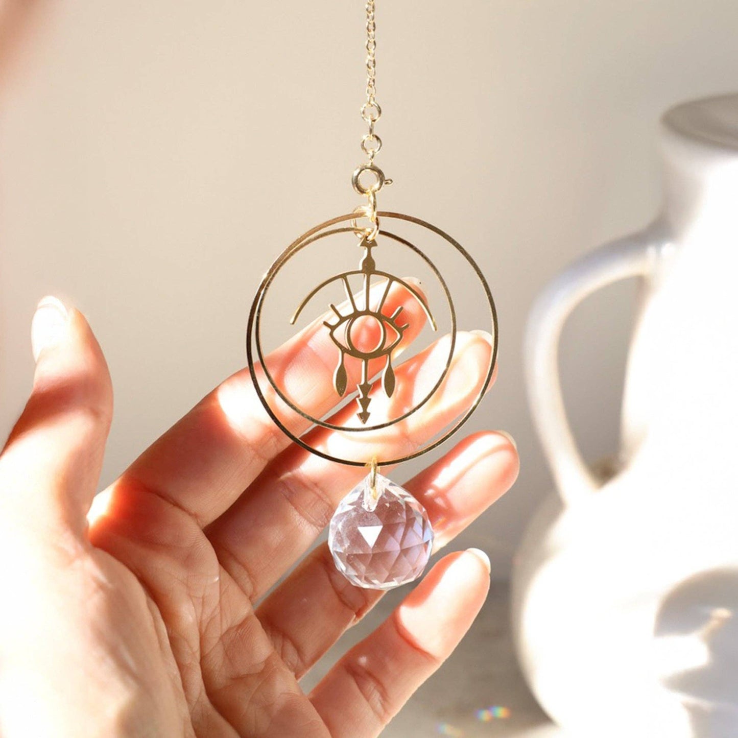 GLEAM | Handgemachter Suncatcher mit Glaskristall