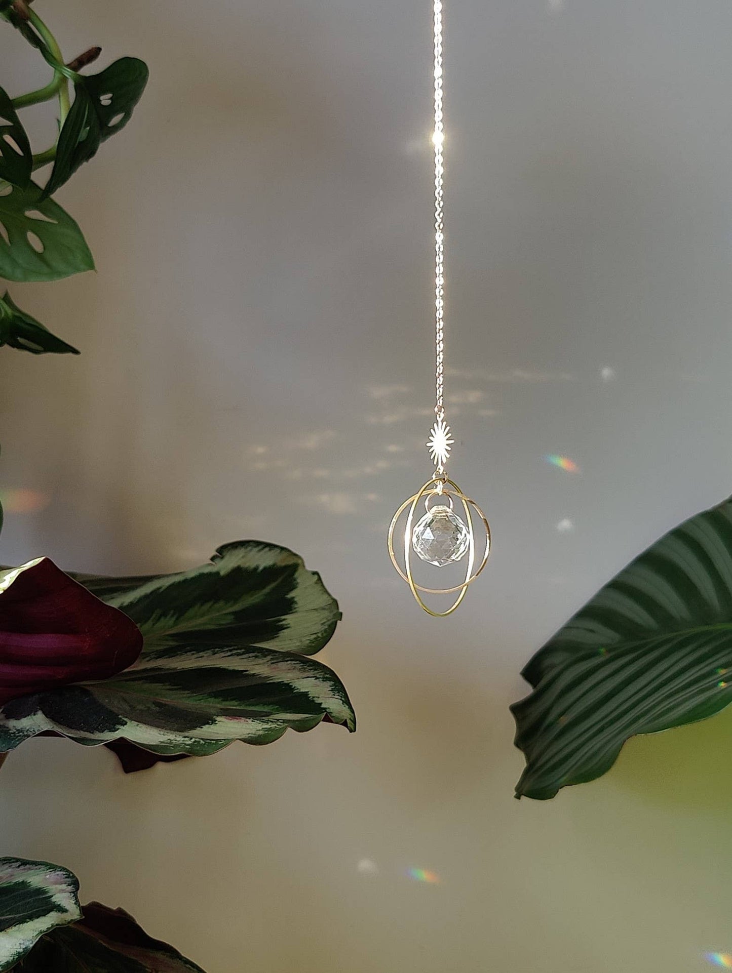 STAR | Handmade suncatcher with glass crystal