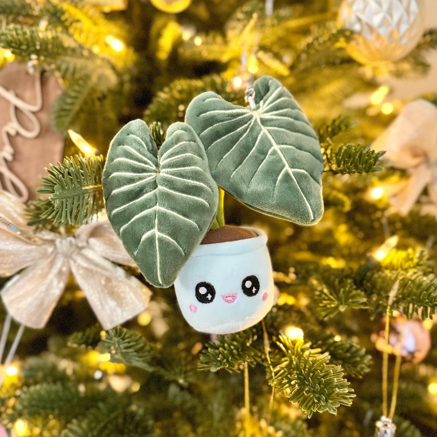 PHILODENDRON GLORIOSUM | Porte-clés végétal en tissu