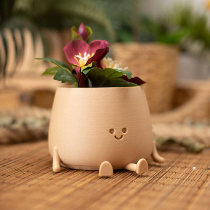 HAPPY POT WOODY | Flowerpot from the 3D printer