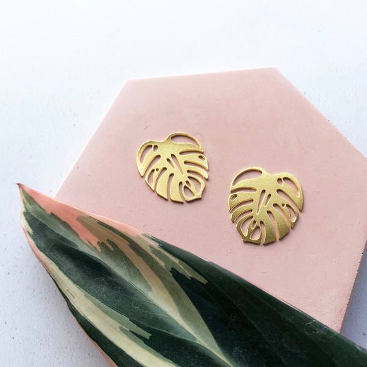 MONSTERA OHRSTECKER | GOLD