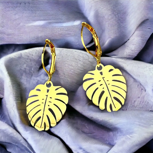 MONSTERA CLASSY OHRRINGE | GOLD