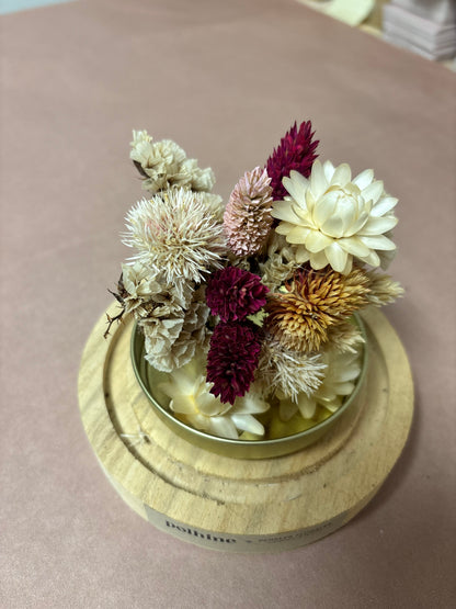 TROCKENBLUMEN MEDIUM KUPPEL | Gold Edition: Beige & violett