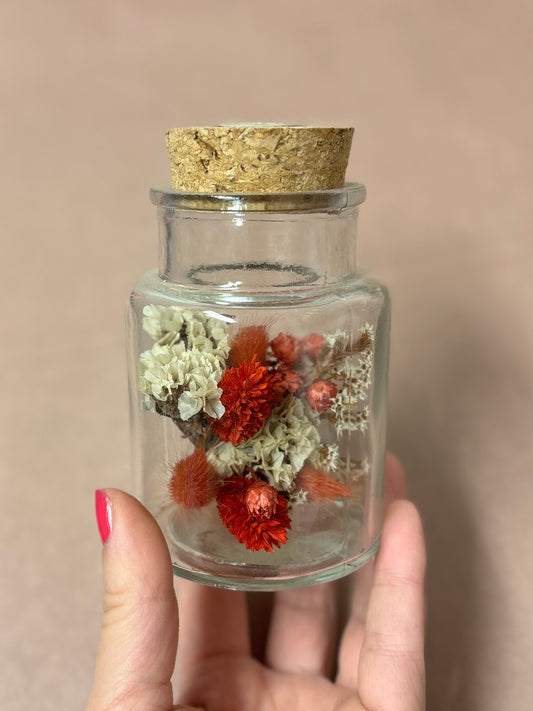 TROCKENBLUMEN FLASCHE | Red & beige