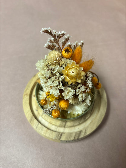 TROCKENBLUMEN MEDIUM KUPPEL | Gold Edition: Beige & orange