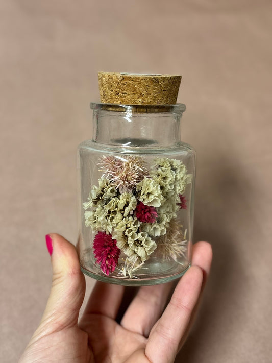 TROCKENBLUMEN FLASCHE | Magenta & beige