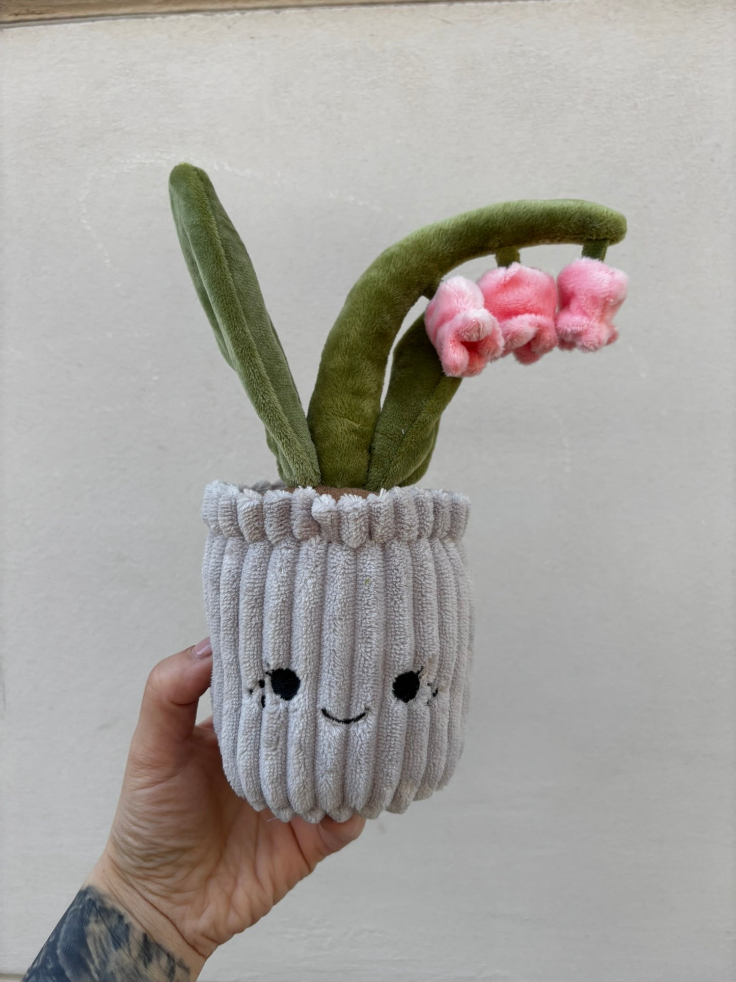 LOTTI | Schneeglöckchen Plüschpflanze mit rosa Blüten