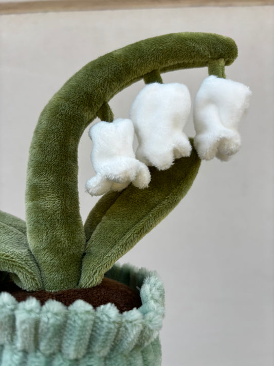 LISE | Schneeglöckchen Plüschpflanze mit weißen Blüten