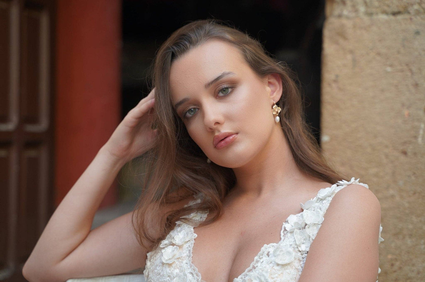 DAISY | Boucles d'oreilles en or 18 carats avec perles d'eau douce