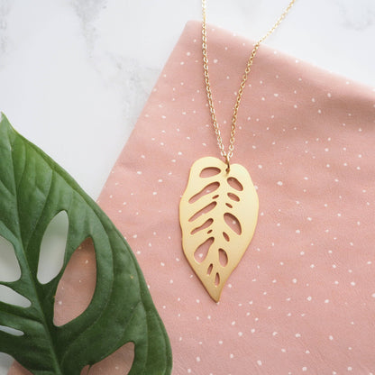MONSTERA OBLIQUA HALSKETTE | GOLD