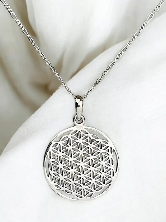 BLUME DES LEBENS HALSKETTE | SILBER