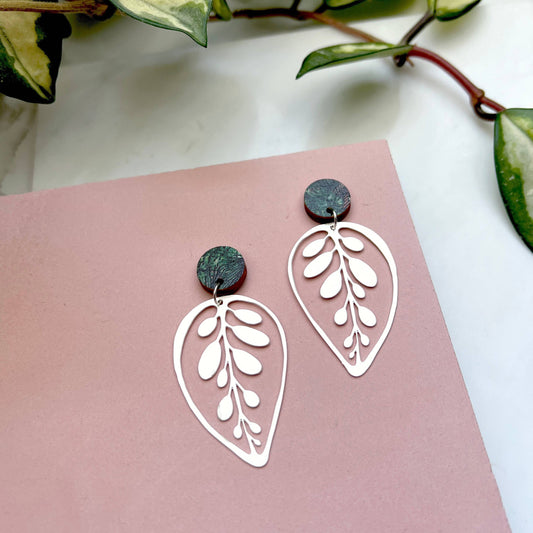 CALATHEA MAKOYANA OHRRINGE | SILBER