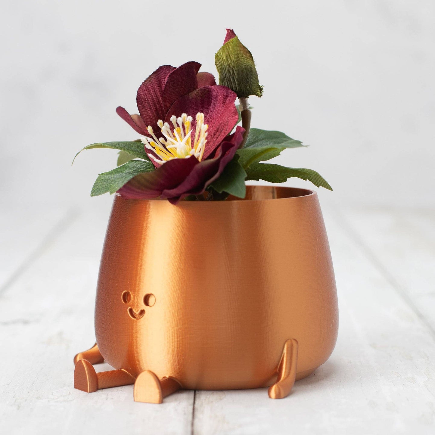 HAPPY POT COPPER | 3D-printed flowerpot