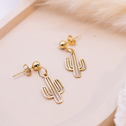 KAKTUS OHRRINGE | GOLD