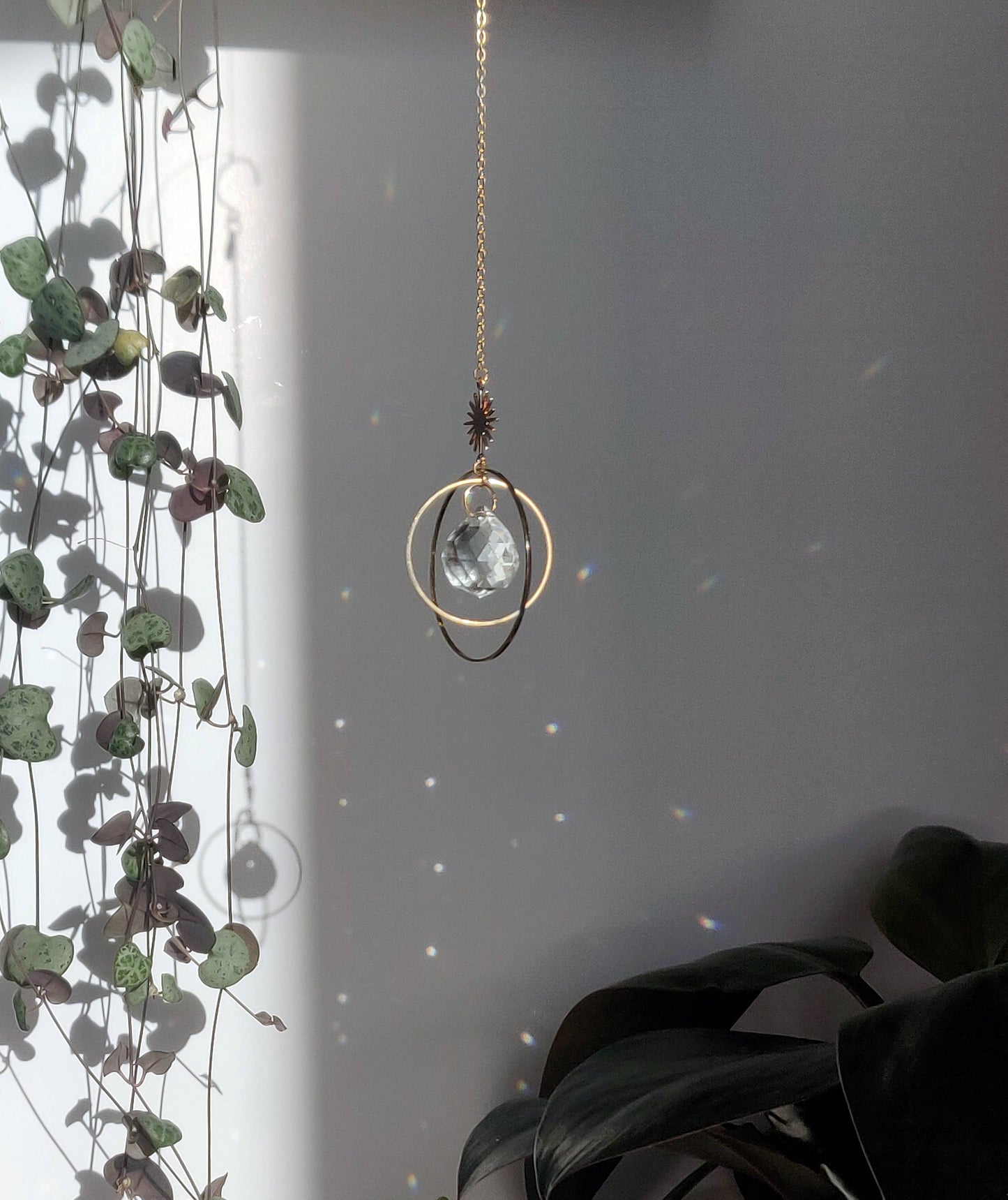 STAR | Handmade suncatcher with glass crystal