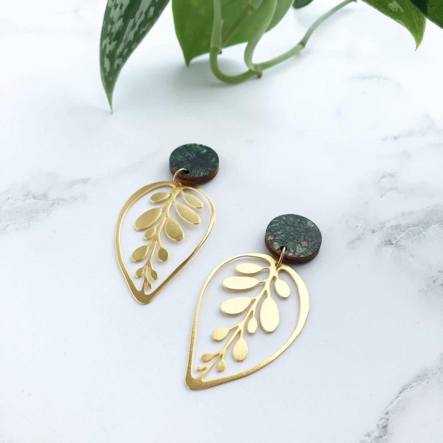 CALATHEA MAKOYANA OHRRINGE | GOLD