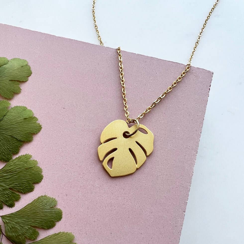 MONSTERA MINI HALSKETTE | GOLD