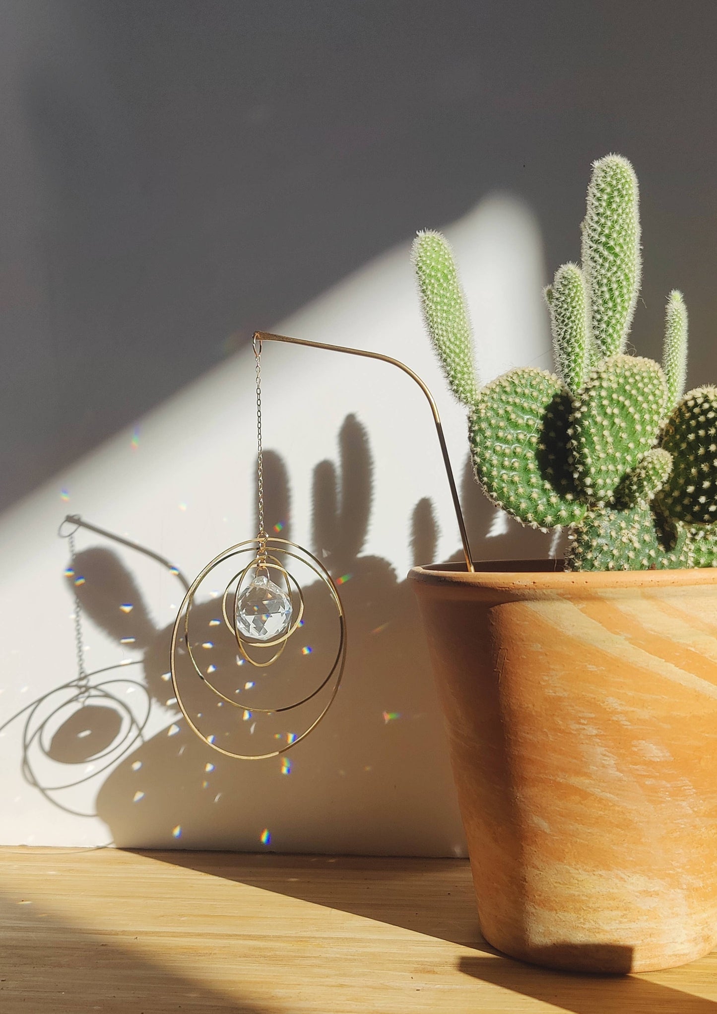 SATELLITE | Handmade suncatcher with glass crystal
