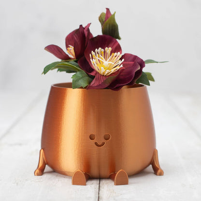 HAPPY POT COPPER | 3D-printed flowerpot