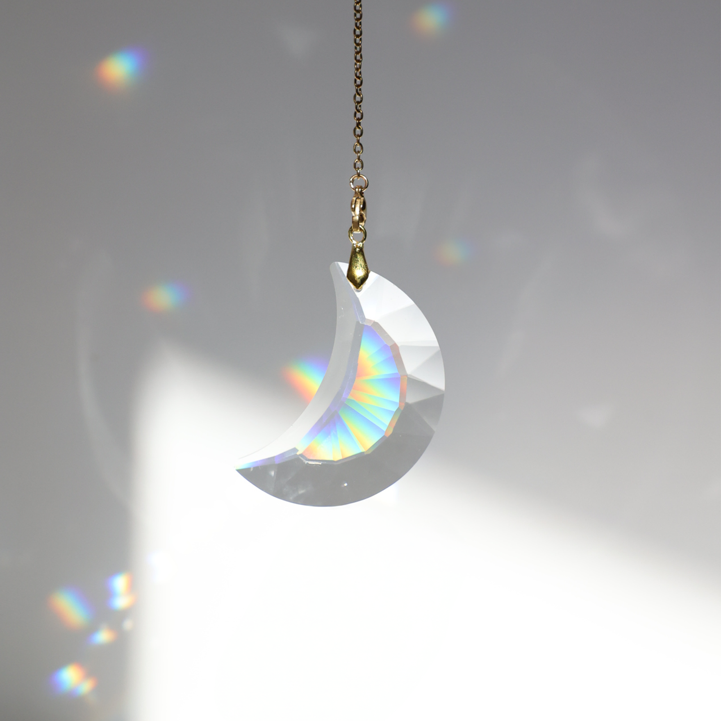 MOONLIGHT | Handgemachter Suncatcher mit Mond Glaskristall