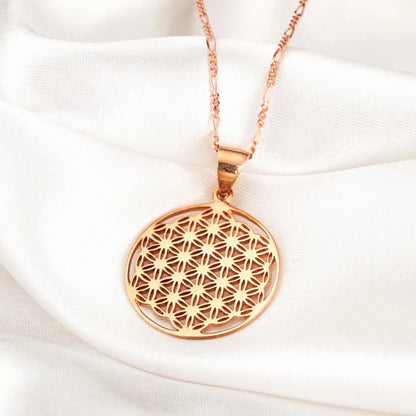 BLUME DES LEBENS HALSKETTE | ROSEGOLD