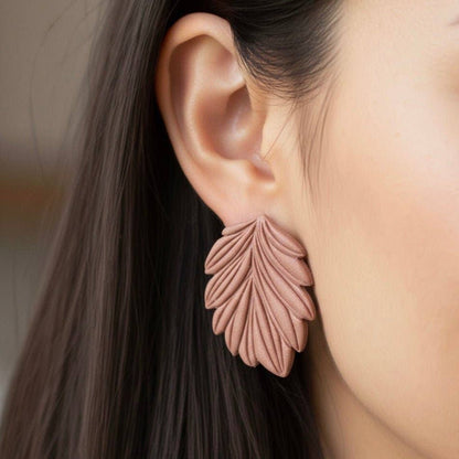 VELVET LEAF | Statement-Blatt-Ohrstecker