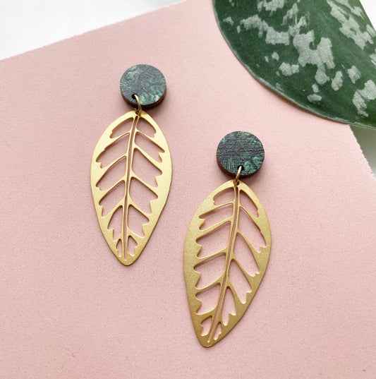 CALATHEA ZEBRINA OHRRINGE | GOLD