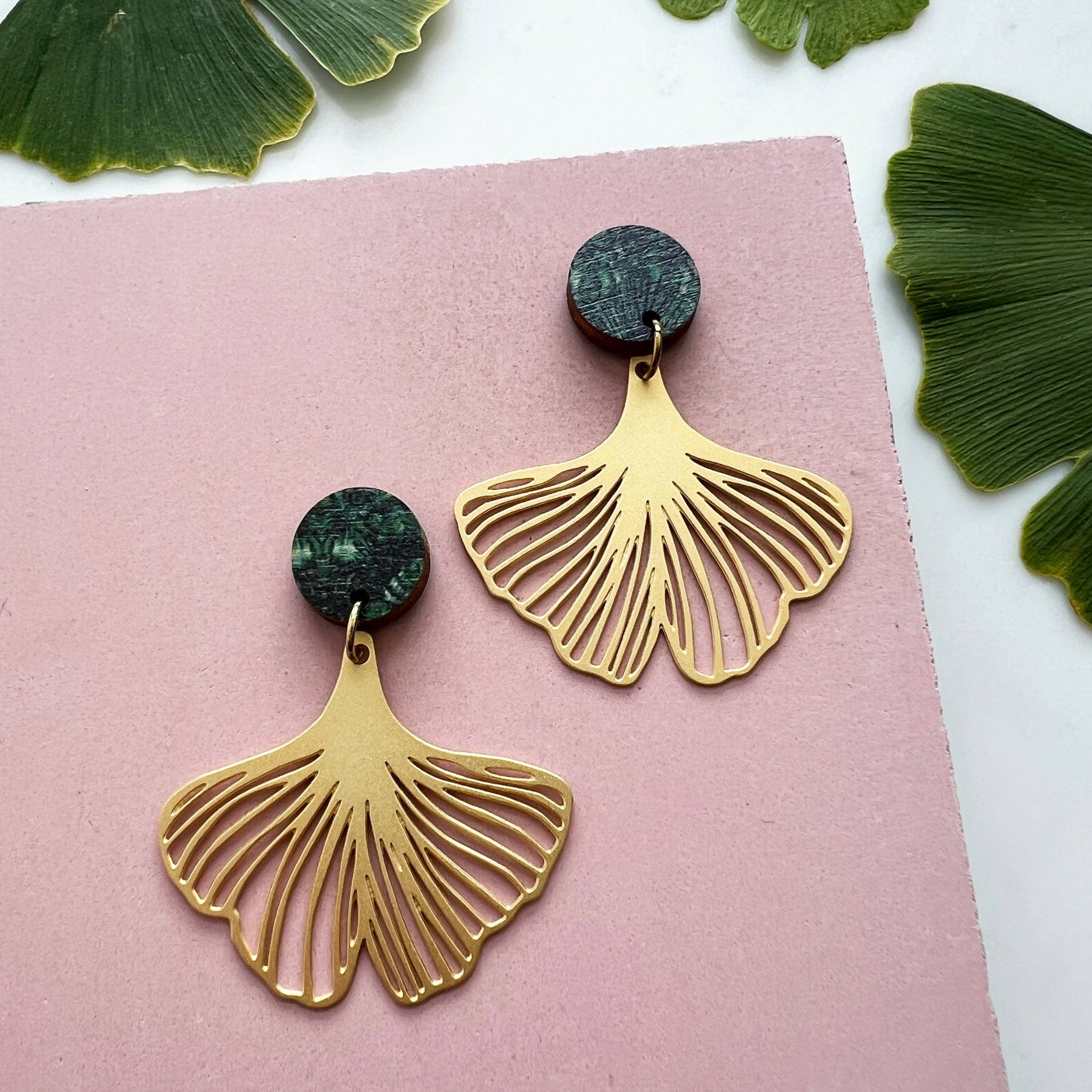 GINGKO OHRRINGE | GOLD