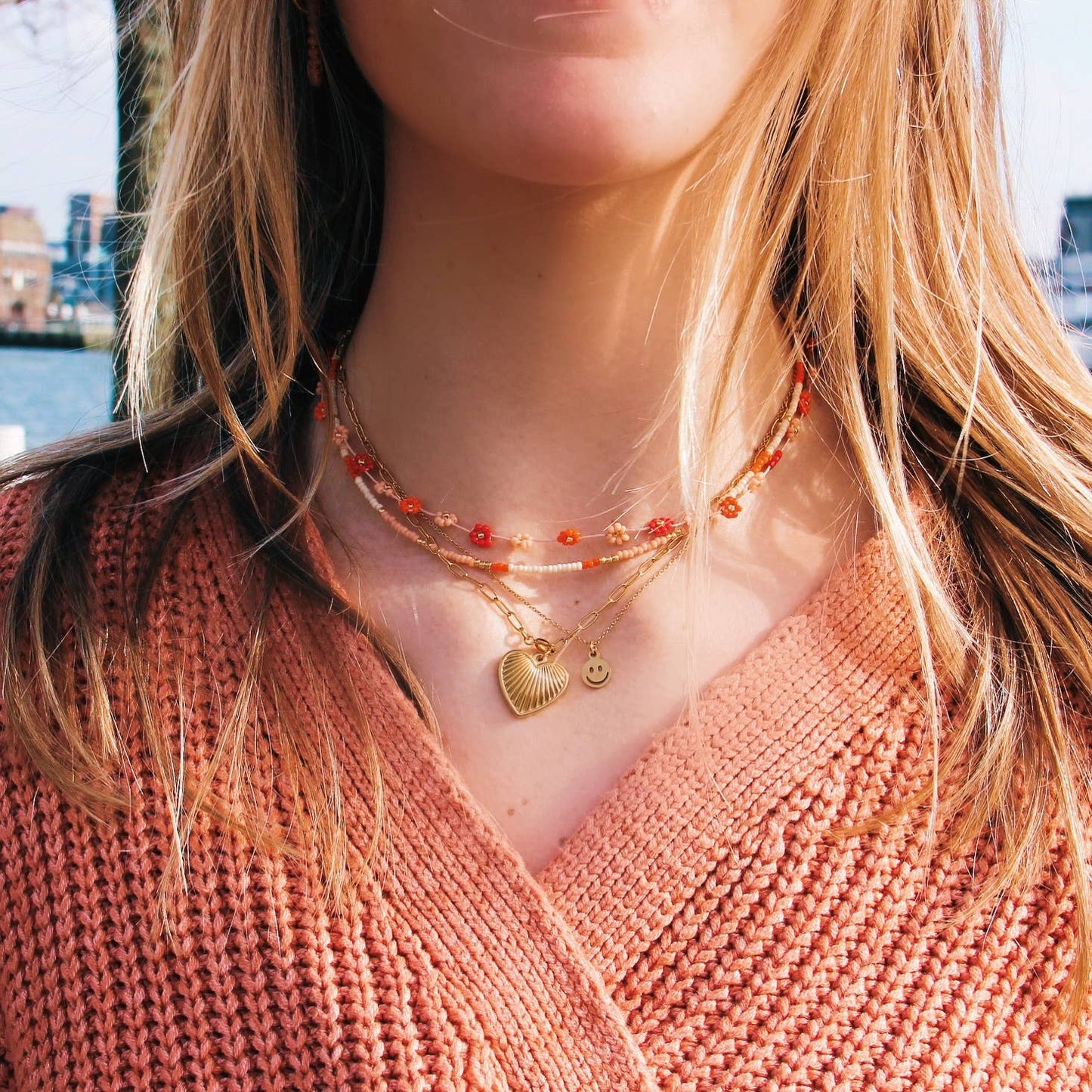 SHE PRETTY |  Halskette mit Herz in Gold