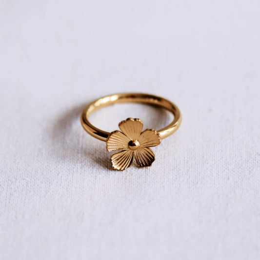 SOFIA | Goldener RIng mit Blume