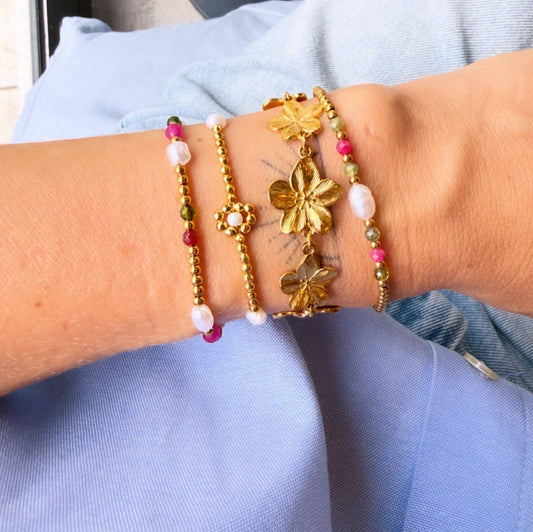 FLOWER POETRY | Blumen Armband in Gold