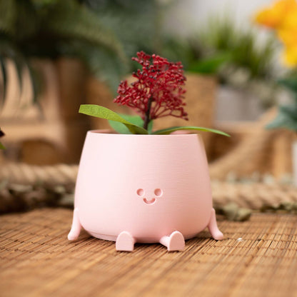 HAPPY POT PEACH PINK | 3D printed flowerpot