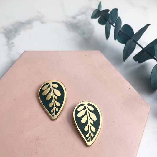 CALATHEA MAKOYANA OHRRINGE | GOLD