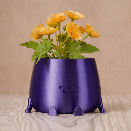 HAPPY POT VIOLET | 3D-printed flowerpot