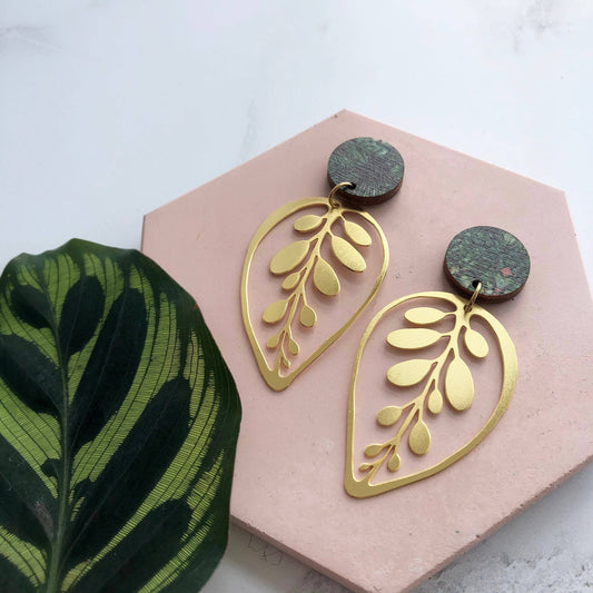 CALATHEA MAKOYANA OHRRINGE | GOLD