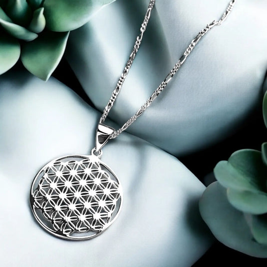 Flower of Life Necklace | Silver