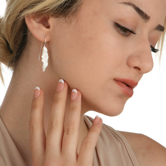 LEAF OHRRINGE | SILBER