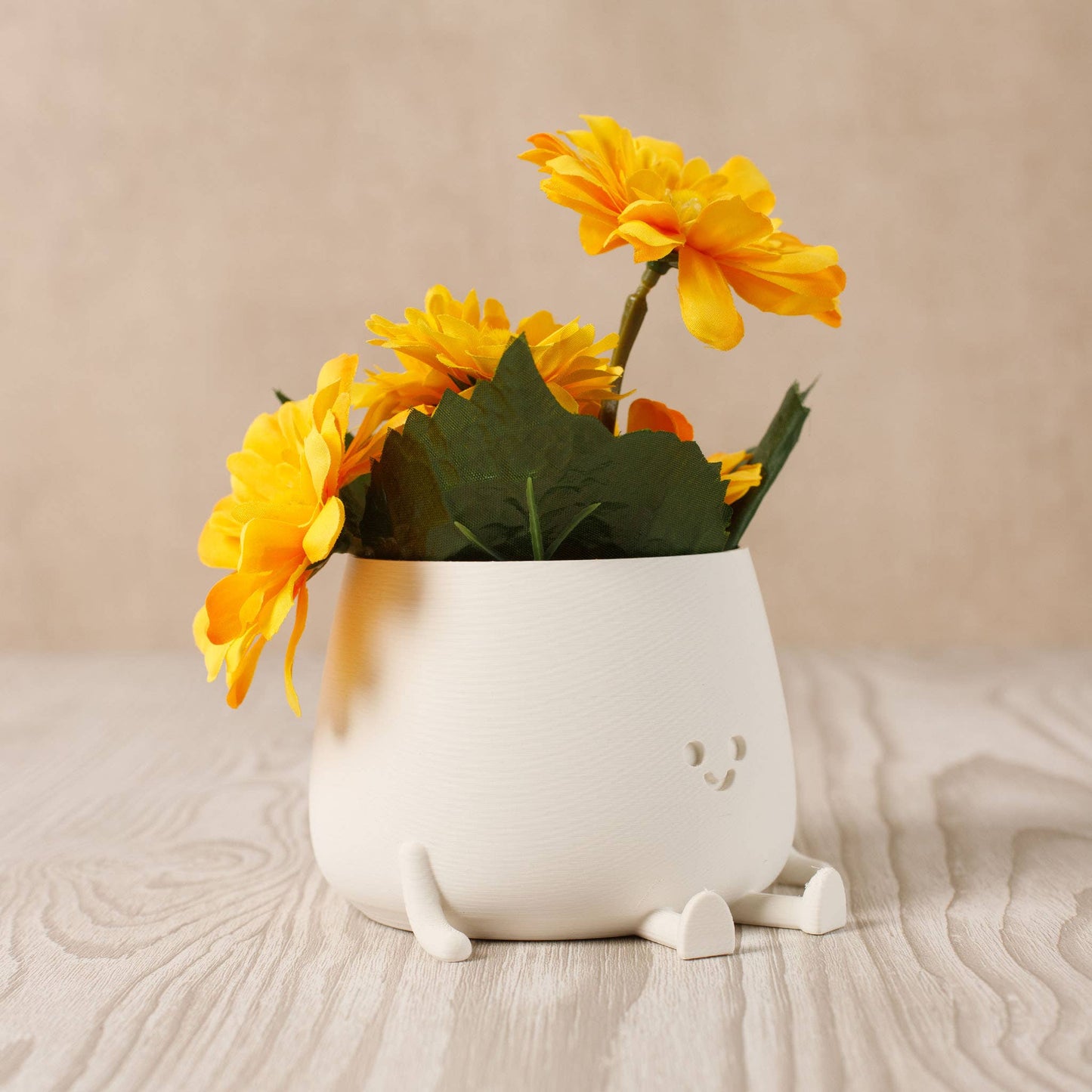 HAPPY POT MILKY | Flowerpot from the 3D printer