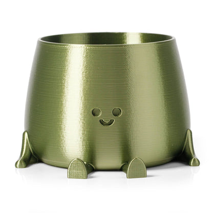 HAPPY POT SILKY GREEN | 3D-printed flowerpot