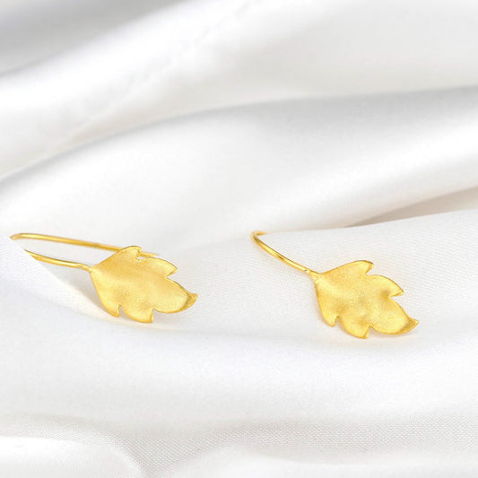 BOUCLES D'OREILLES FEUILLE D'AUTOMNE | OR